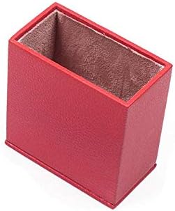 MOOGCO Leather Document Tray - Pen Holder - Note Paper Holder -3 Accessories-Desk Organizer - Office Desk Accessories - Desktop Storage - 3 PCS (RED) - Image 3