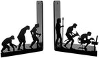Human Evolution Decorative Metal Bookends for Heavy Books and Library - Image 6