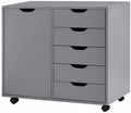 Naomi Home Amy 5-Drawer Rolling Office File Cabinet - Gray by NaomiHome
