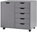 Naomi Home Amy 5-Drawer Rolling Office File Cabinet - Gray by NaomiHome
