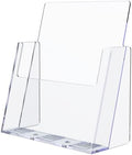 Marketing Holders 6 Pack Brochure Holder for Flyers Countertop Display Letter Size Slant Back Clear Acrylic 8.5" Info Sheet Caddy in Restaurants Convenience Stores and Offices by MarketingHolders