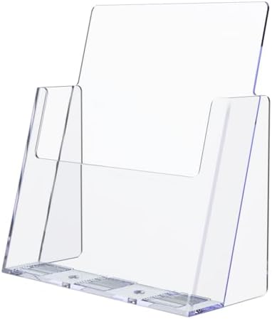 Marketing Holders 6 Pack Brochure Holder for Flyers Countertop Display Letter Size Slant Back Clear Acrylic 8.5" Info Sheet Caddy in Restaurants Convenience Stores and Offices by MarketingHolders