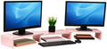 Mind Reader Dual Monitor Stand, Desktop Organizer, Laptop Riser, Office, MDF, 51.25"L x 9.25"W x 4.75"H, Pink by MindReader