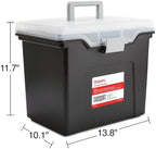 STAPLES File Box Portable Tote, Letter Size, Black, 4/Carton - Image 6