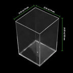 21 Pack Clear Square Acrylic Pen Holder, Square Makeup Brush Holder, Desktop Pencil Cup for Toothbrush, Straw, Makeup Brush, Office School Home Supplies - Image 2