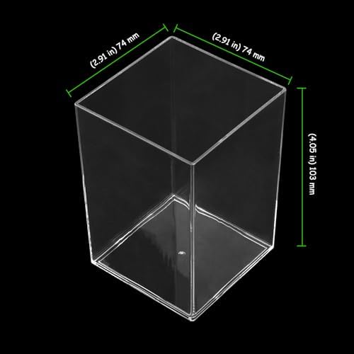 21 Pack Clear Square Acrylic Pen Holder, Square Makeup Brush Holder, Desktop Pencil Cup for Toothbrush, Straw, Makeup Brush, Office School Home Supplies - Image 2