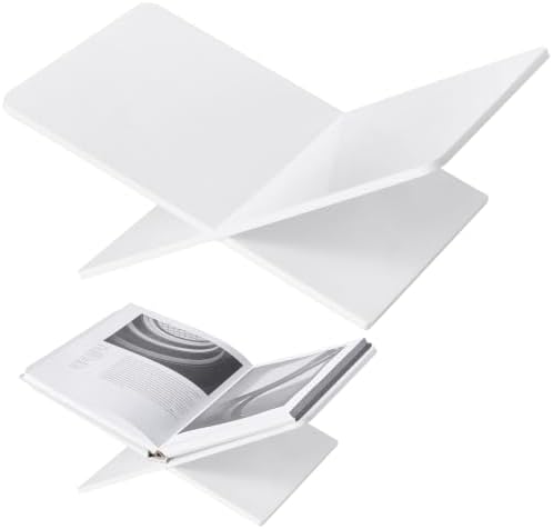 Acrylic Book Stand 15 x 9 x 6 in Large Open Book Display Stand by DECORANYUS