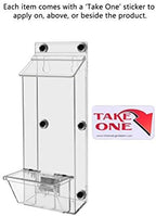 Marketing Holders Brochure Box with Lid Metal Mount Clear Acrylic Outdoor Advertisement Holder Holds 4" x 9" Trifolds and 3.5" x 2" Business Cards with Take One Sticker Hangs On Smooth Surfaces - Image 4