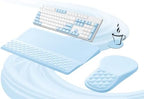 Ospelelf Keyboard Wrist Rest and Mouse Pad Set, Ergonomic Memory Foam Wrist Support, Aesthetic Desk Accessories for Office, Home & Gaming, Relief for Carpal Tunnel & Wrist Pain,Blue by OspelelfOfficeSupplies