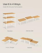 SONGMICS Cabinet Organizer Shelf, Set of 3 Spice Rack, Kitchen Storage - Image 6