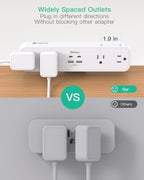 Mifaso PD40W USB C Desk Clamp Power Strip, 1080J Surge Protector - Image 4