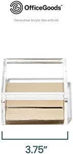 OfficeGoods Acrylic Desk Organizer with Gold Base, Medium - Image 4