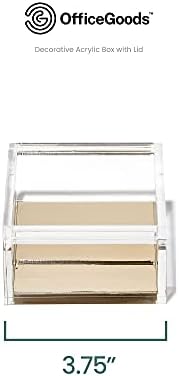 OfficeGoods Acrylic Desk Organizer with Gold Base, Medium - Image 4