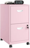 Polup 2 Drawer Rolling File Cabinet with Lock for Home Office by POLUP