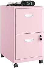 Polup 2 Drawer Rolling File Cabinet with Lock for Home Office by POLUP