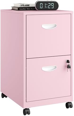 Polup 2 Drawer Rolling File Cabinet with Lock for Home Office by POLUP
