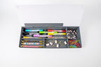 Glassboard Studio Glass Dry Erase Doodle Tray for Desktop Office Supply Storage - Marker and Eraser Included (8 Markers, Gray) - Image 6