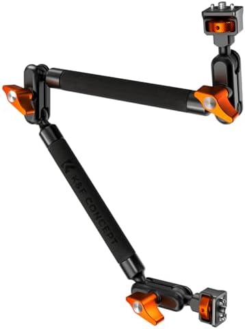 K&F CONCEPT 22" Magic Arm, Overhead Desk Camera Arm Mount, Long Articulating Friction Boom Arm for Phone, Action Camera, LED Light, Microphone by KFCONCEPT
