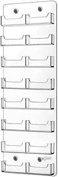 Lincia Acrylic Business Card Holder Wall Mount, 16 Pocket, 21.65'' x 7.87'' by Lincia