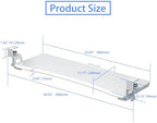 suptek Large Keyboard Tray Under Desk Pull Out with C Clamp Mount, Computer Keyboard & Mouse Tray, 34 (38 Including Clamps) x 11.8 inch Slide-Out Platform Computer Drawer for Typing, White, DSF1LW - Image 6
