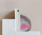 Agate Rock Bookend Heavy Duty Healing Crystal Stone Book Holders Decorative - Image 6