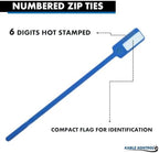 Kable Kontrol Serialized Write-On Flag Zip Ties, 6 Inch 5000 Pcs – Blue - Image 3