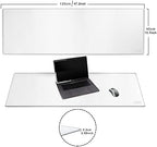 Cacoy Leather Desk Blotter Pad, 47.2" x 15.7" Oversized Mouse Pad XXL, Extended Computer Mouse Mat, Desk Writing Pad for Office, Home, Gaming (White) - Image 4