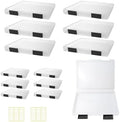 12 Pcs Clear Paper Storage Box, Black, 12.4 x 9.84 x 1.18 Inches by OLUTACOT