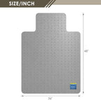 Azadx Heavy Duty Office Chair Mat for Carpet 36" x 48" with Lip Ship Flat - Image 2