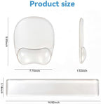 Gel Wrist Rest for Keyboard,Clear Keyboard Wrist Rest and Gel Mouse Pad Set - Image 3