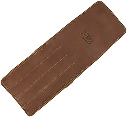 Pen Holder, Pencil Case, Minimalist Style Holder, Classic Storage, Full Grain Leather, Handmade, Single Malt Mahogany - Image 3