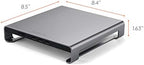 SATECHI Type-C Aluminum Monitor Stand Hub with USB-C Data, USB 3.0, Micro/SD Card Slots & 3.5mm Headphone Jack - for Apple Studio Display, iMac, iMac Pro (Space Grey) - Image 6