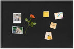 DAHAPYBOO Cork Board with Linen Black,Bulletin Board 36"x24" by DAHAPYBOO