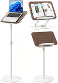 2-in-1 Adjustable Floor & Desktop Music Book Stand, White by SAVEPECOMMERCE