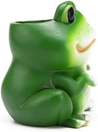 Resin Mother Baby Frog Figurine, Desktop Organizer Pen Holder - Image 4