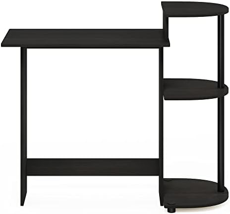 Furinno Compact 29-Inch Rustic Brown Computer Desk, Gaming Desk with Shelves, Office Desk with Book Shelf, for Home Office, Study Room, Dorm, Bedroom, Dark Espresso - Image 7