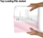 Pink Plastic Folders with Closed Sides, Doctor Stuff, Letter Size, Clear Front Top Loading Job Jacket, Documents Holder for Office, High School and Medical Files, Pack of 50 - Image 5