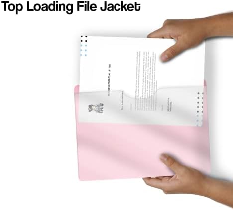 Pink Vinyl Pocket Folders, Doctor Stuff, Closed Sides, Letter Size, Clear Front Top Loading Job Jacket, Documents Holder for Office, High School and Medical Files, Pack of 25 - Image 5