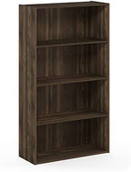 Furinno PASIR Book Shelf, 4-Tier Bookshelf, Bookcase with Open Shelf, 9.4 x 23.6 x 41.7, for Living Room, Bedroom, Home Office, Columbia Walnut - Image 6