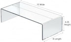 Azar Displays 515338-2PK Acrylic Laptop Stand, Computer Riser for Desk, Monitor Stand, Closet Organizer for Clothes & Shoes, Cabinet Display for Accessories and Décor 15"x7.75 x 4.5 (2-Pack) - Image 4