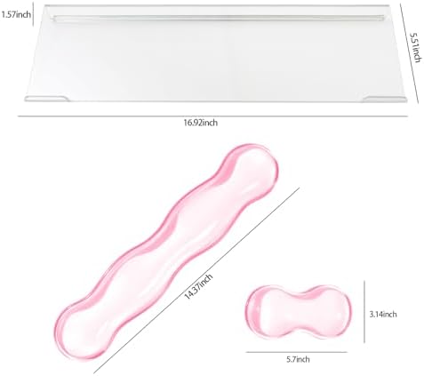 Acrylic Keyboard Stand with Gel Wrist Rest for Keyboard and Mouse Set - Image 4