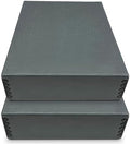 Golden State Art, Archival Storage Box, Gray, 9.75x12.75x3 Inch, Pack of 2 by GoldenStateArt