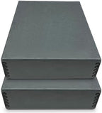 Golden State Art, Archival Storage Box, Gray, 9.75x12.75x3 Inch, Pack of 2 by GoldenStateArt