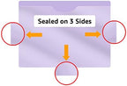 Lavender Plastic Folders with Closed Sides, Doctor Stuff, Letter Size, Clear Front Top Loading Job Jacket, Documents Holder for Office, High School and Medical Files, Pack of 50 - Image 3