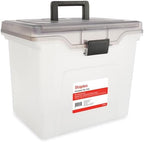 STAPLES File Box Portable Tote, Letter Size, Clear, 2/Pack by Staples