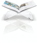 Acrylic Book Stand X-Shaped Clear Collapsible Cookbook Holder Large - Image 3