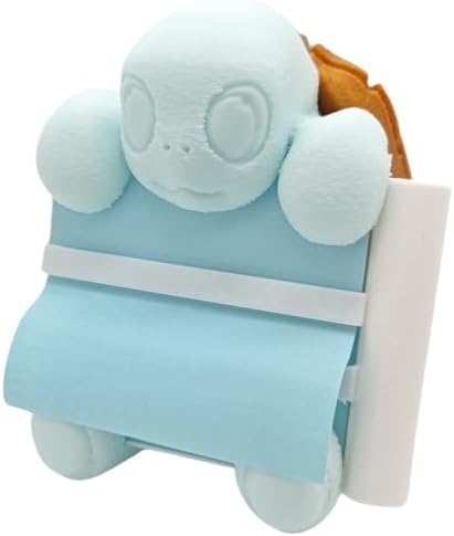 Animal_Turtle Sticky Note Holder Pop-up Note Dispenser with Pen Holder for Desk Office Decor, 3x3 In, Blue, C33 by RhyNSky