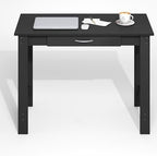 Furinno Jaya Desk, 39.2" Wide Computer Desk with H-Legs, Office Desk with Drawer, Writing Desk, with Drawer, for Home Office, Study Room, Dorm, Darkwood - Image 4