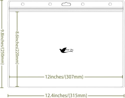 Bird Fiy Sheet Protectors 10 Pack 8.5" x 11" Waterproof Resealable Zip Wall Sign Holder Page Protectors Clear Photo Plastic Sleeves for Documents, Photos, and Wall Sign Display (Horizontal, 10 Pack) - Image 2