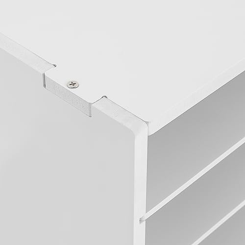 Literature Organizer, 32 Compartment Adjustable Mail Sorter with 2 Drawers Stackable File Sorter Paper Organizer for Home Office School Holds 110 pounds (White) - Image 7